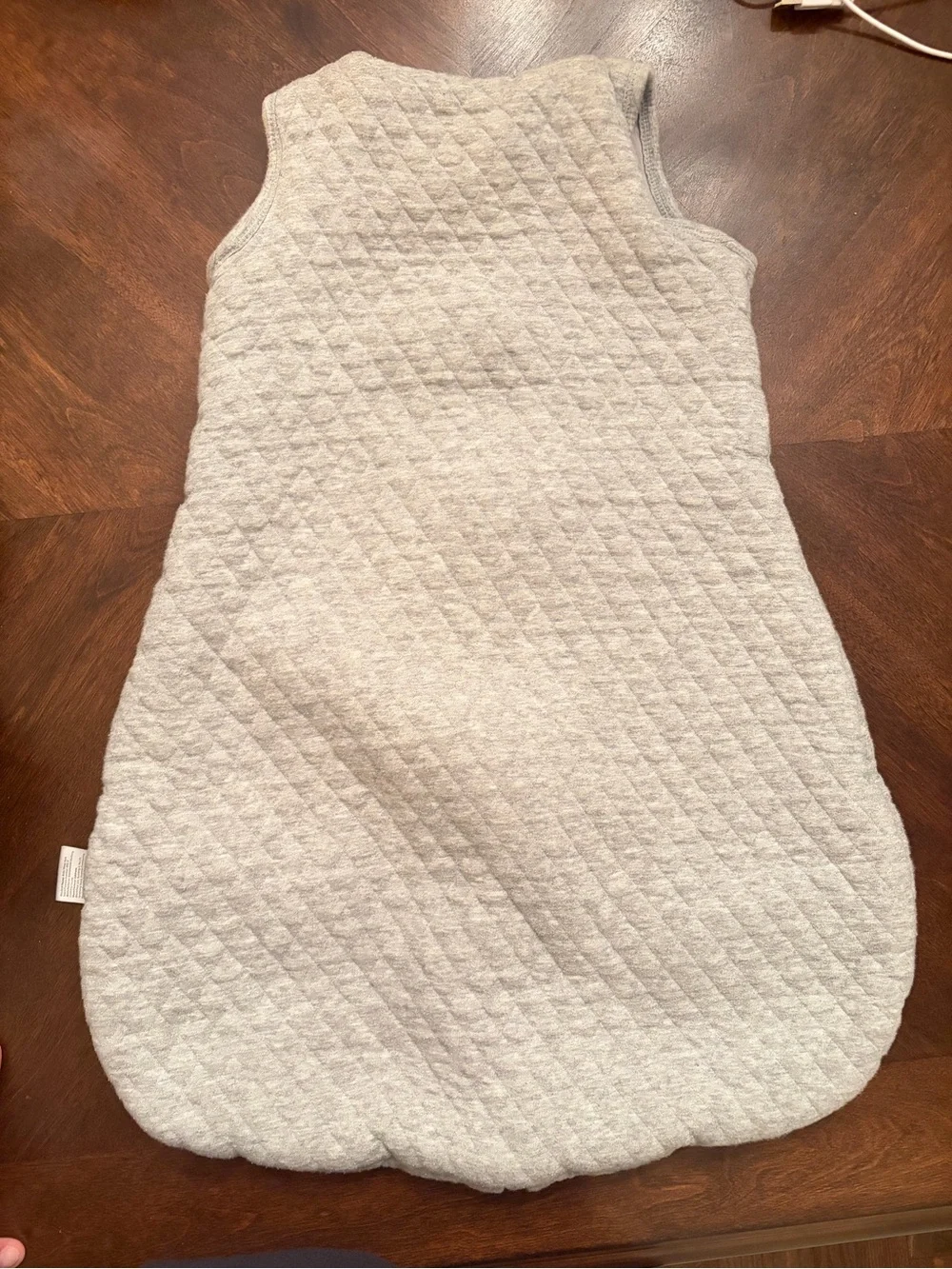 Light Gray Quilted Kids Sleep Sack - Cozy Zip Front Pajama